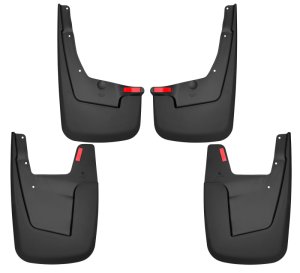 RAM 1500 Mud Guards - Front & Rear - Husky Liners - Custom-Molded - Black - `19-`22